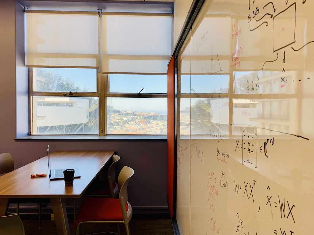 The view from our lab located on the 12th floor of the UCSF Parnassus Heights Medical Sciences Building